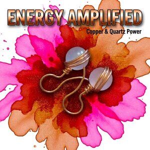 Handmade! Rose Quartz & Copper Dangle Earrings! Classy, Elegant, Trendy & Chic